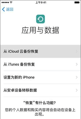从 iCloud 备份恢复